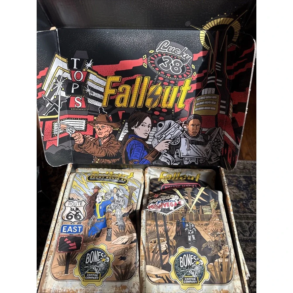 Bones Coffee Fallout Sin City Collection Whole Bean 2x12oz Limited Edition